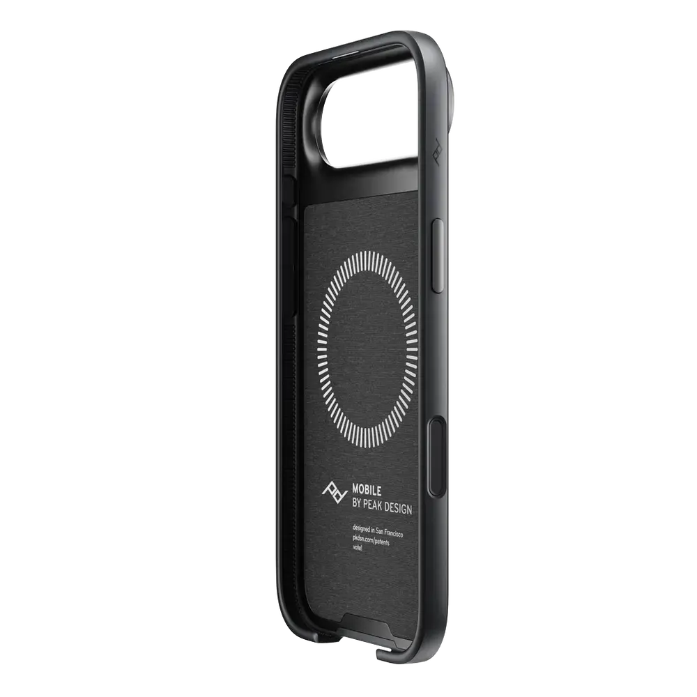 Peak Design Everyday Fabric Case for iPhone 17 Air - Charcoal – Everyday Case for iPhone 17 Air Charcoal angled view
