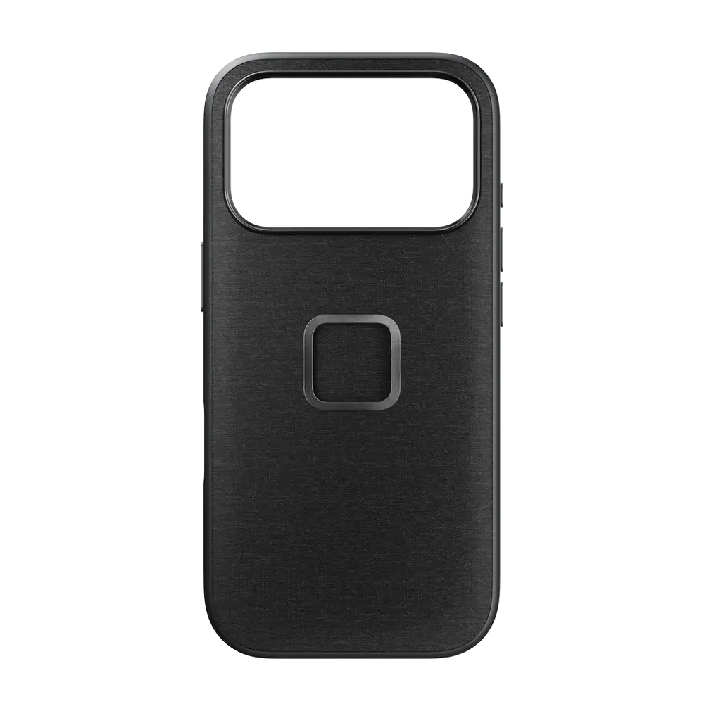 Peak Design Everyday Fabric Case for iPhone 17 Pro – Everyday Case for iPhone 17 Pro Charcoal front view
