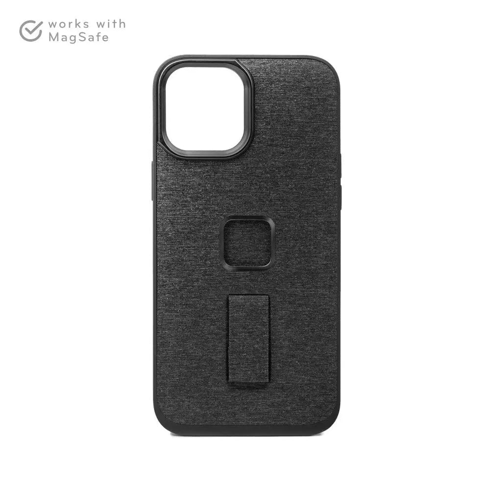 Peak Design Everyday Loop Case for iPhone 12 Pro Max Charcoal – rear product view with finger loop