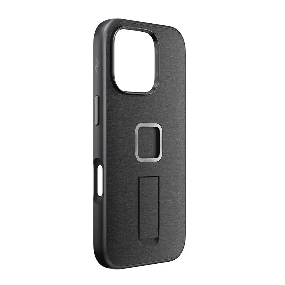 Peak Design Everyday Loop Case for iPhone 16 Pro Charcoal angled view
