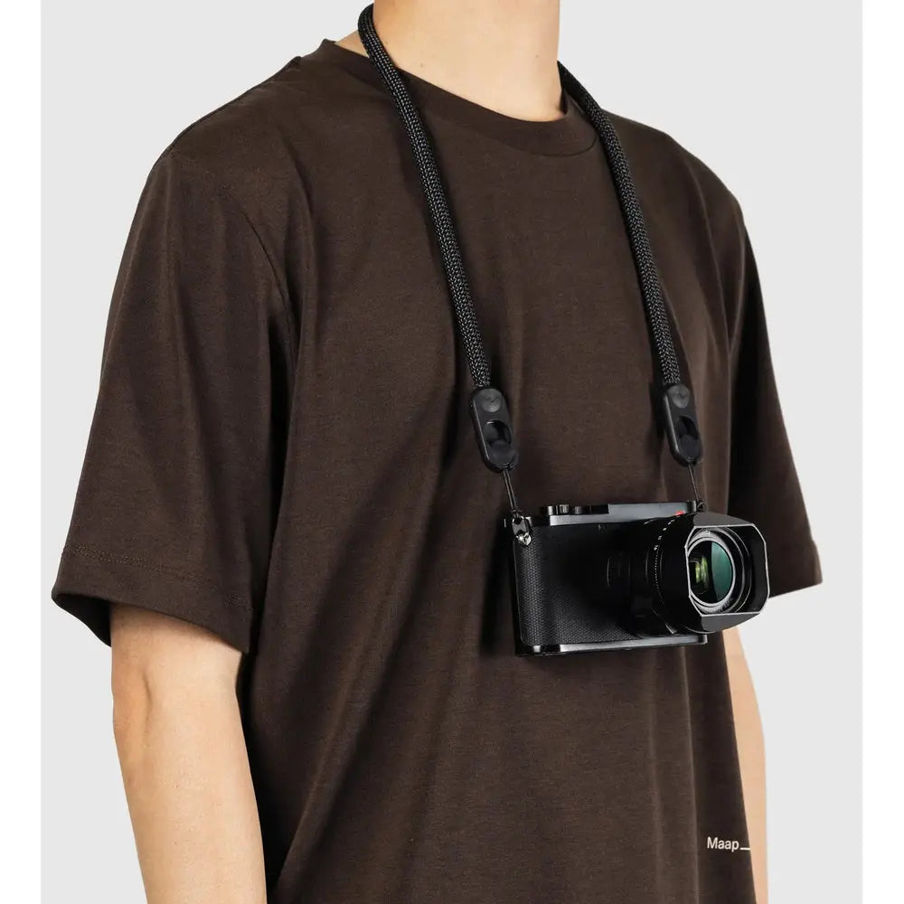 Peak Design Form Rope Camera Strap Short 40.8" - Black – Form Rope camera strap worn with camera