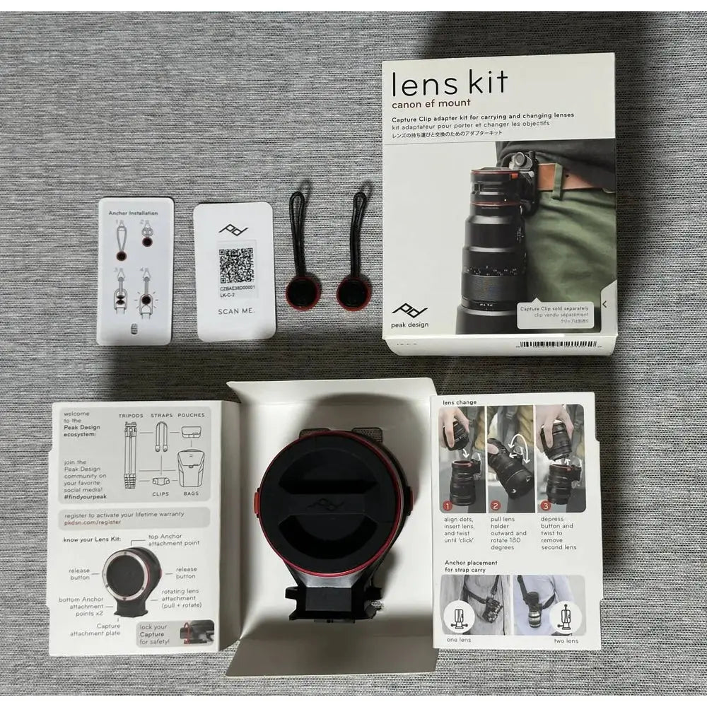 Peak Design Lens Kit Adapter for Canon EF Mount – Lens Kit Canon EF Mount complete kit