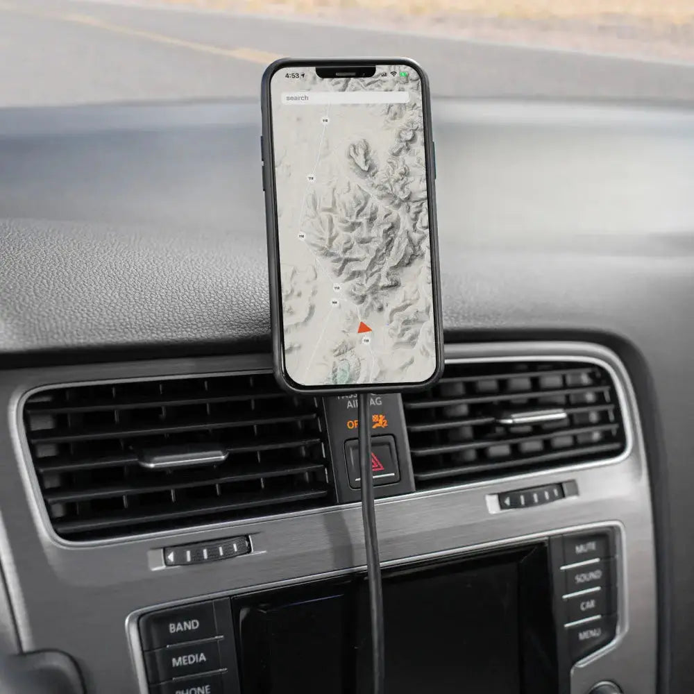 Peak Design Mobile Car Mount Vent Adapter - Black – car mount with phone and charging cable