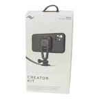 Peak Design Mobile Creator Kit Action Camera & Tripod Phone Mount - Black – Mobile Creator Kit retail packaging on white…