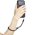 Peak Design Mobile Cuff wrist strap in black with smartphone