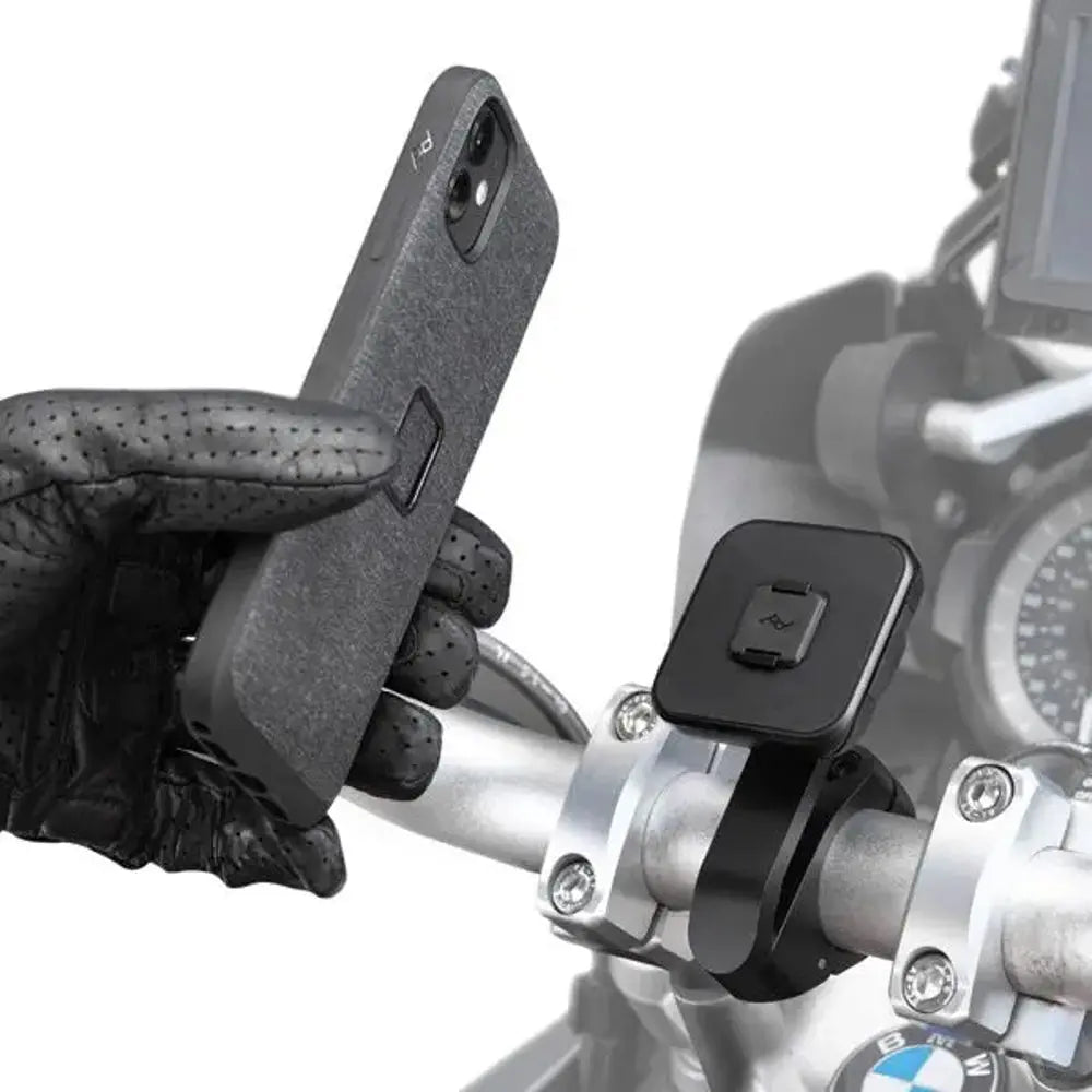 Peak Design Mobile Motorcycle Bar Mount v2 - Black – Motorcycle Bar Mount with phone