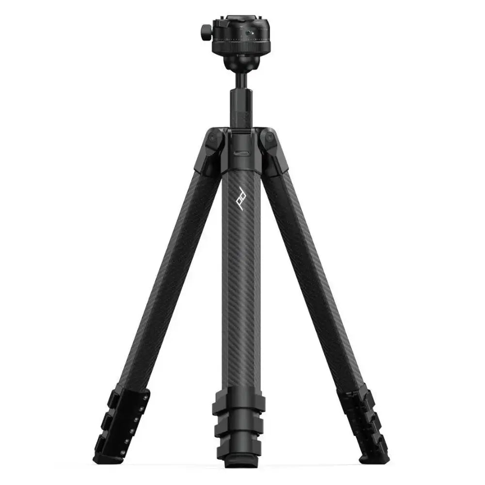 Peak Design Pro Tall Tripod Professional Camera Support - Black – Pro Tall Tripod deployed front product view