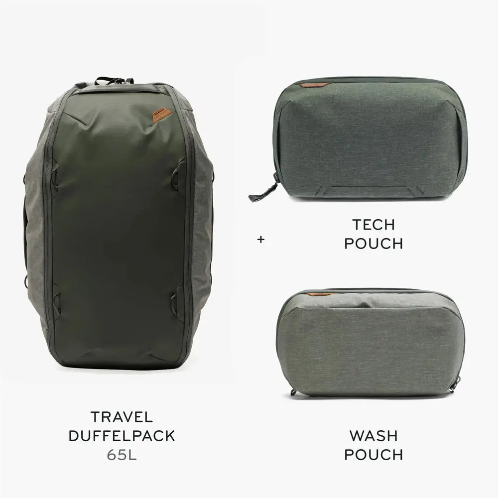 Peak Design Travel Duffelpack 65L Backpack Duffel – Travel Duffelpack 65L Sage bundle product view