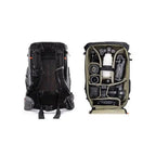 PGYTECH OnePro Focux 35L Space Black backpack open interior view