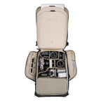 PGYTECH OneGo 2 25L camera backpack open interior with dividers