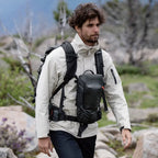 PGYTECH Camera Top Loader P-CB-257 worn on the chest during outdoor use