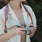 PGYTECH Camera Shoulder Strap Air Modern Art worn with mirrorless camera