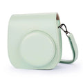 Phetium Cloud Green PU leather protective camera case for Fujifilm instax mini 11 and mini 12, front product view