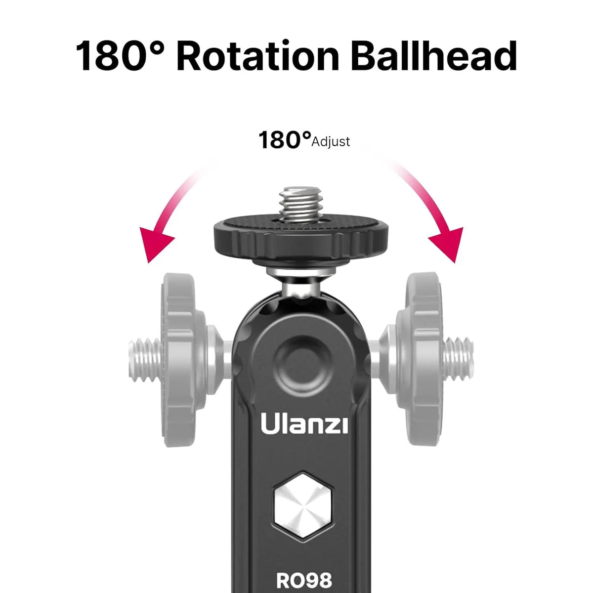 R098 Cold Shoe Monitor Mount with Dual Ball Head Ulanzi