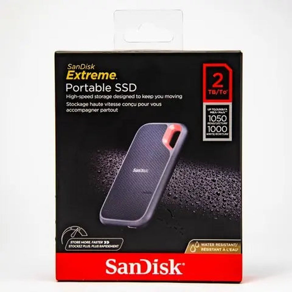 SanDisk Extreme 2TB Portable SSD - retail packaging