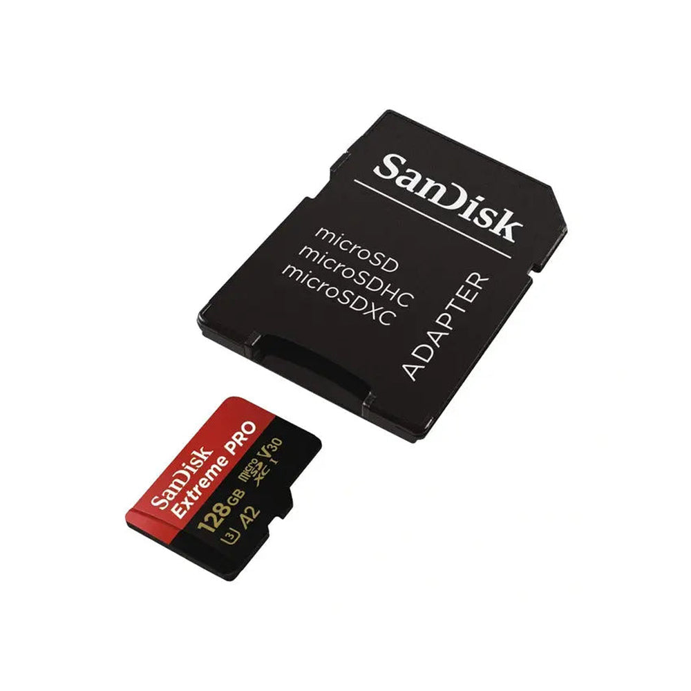 SanDisk Extreme PRO 128GB microSDXC UHS-I 200MB/s with SD adapter