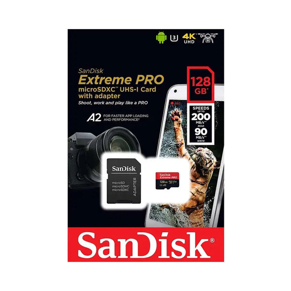 SanDisk Extreme PRO 128GB microSDXC UHS-I 200MB/s alternate product view