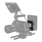 SmallRig 2988 V-Mount battery plate installed on a camera rig