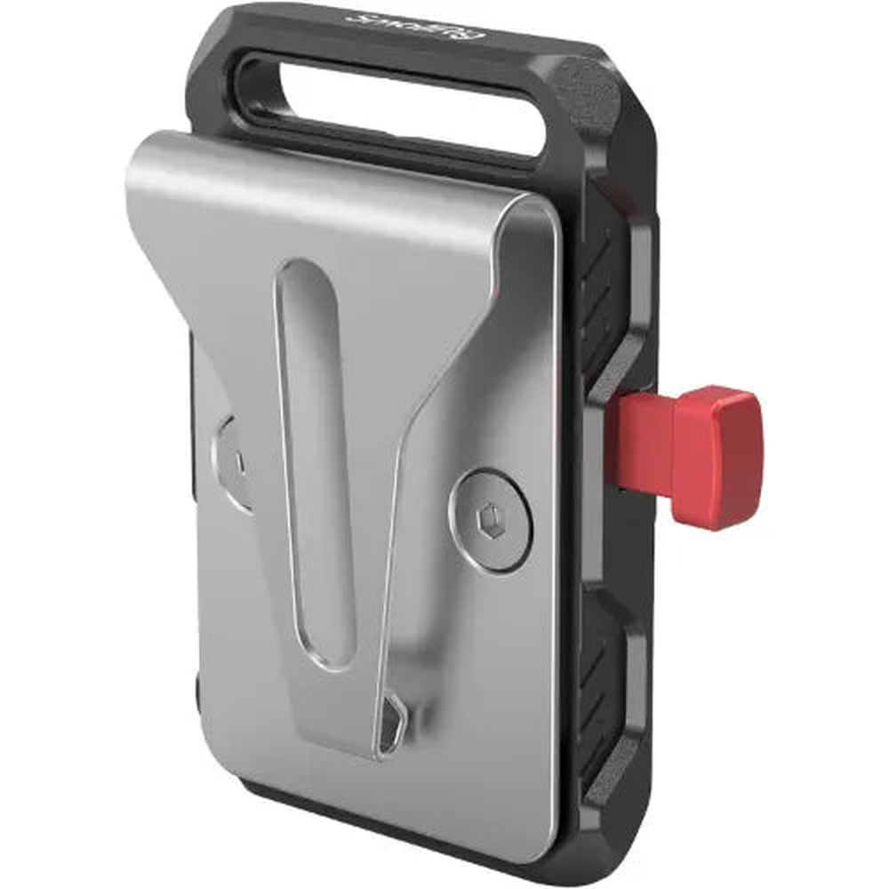 SmallRig 2990 Mini V-Lock Battery Plate with Belt Clip front view
