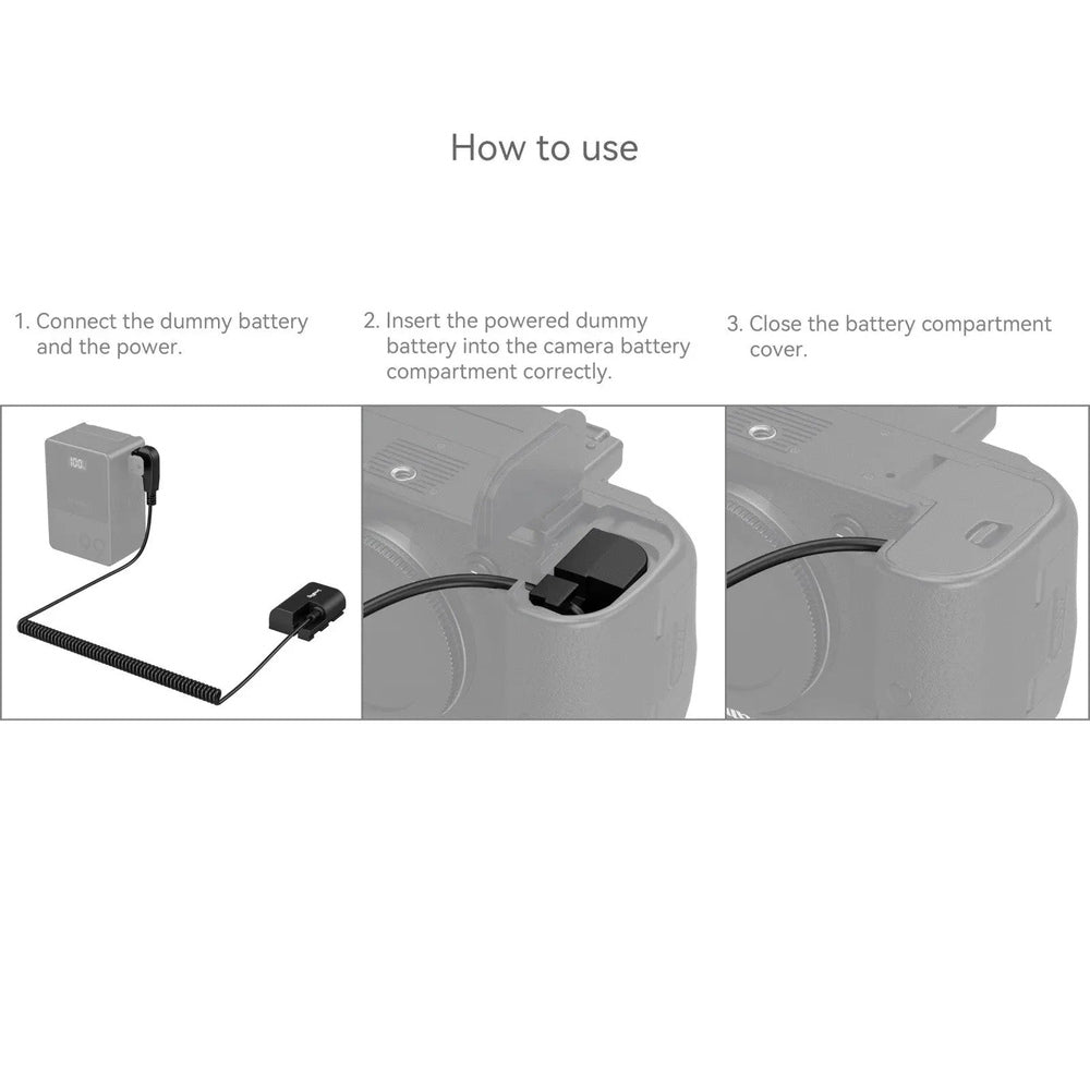 SmallRig 4252 D-Tap to LP-E6NH dummy battery installation guide
