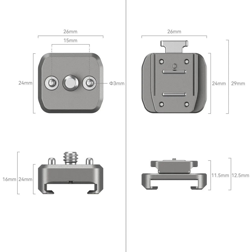 SmallRig 4500 HawkLock H18 quick-release cold shoe mount, product view 2