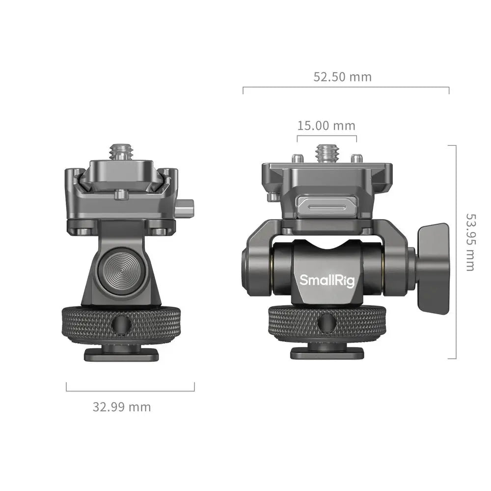 SmallRig 4888 HawkLock H21 monitor mount, alternate view showing swivel and tilt joints