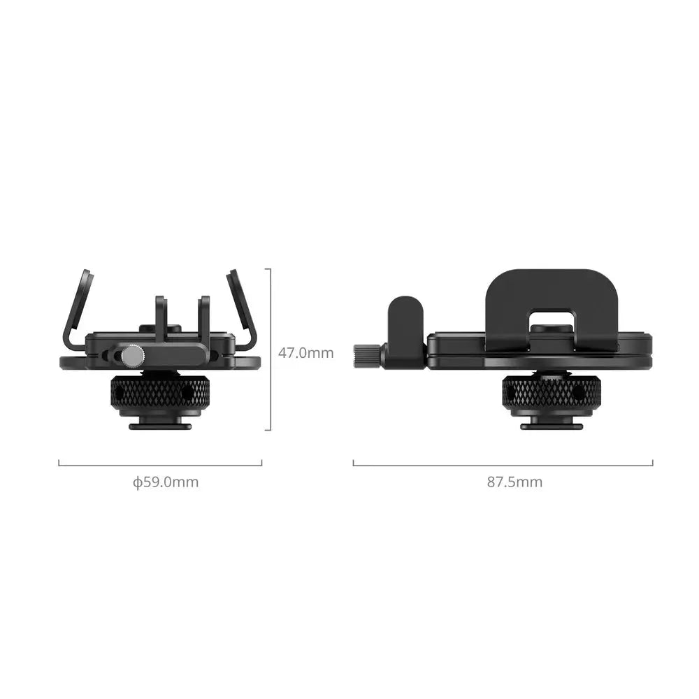SmallRig 5196B portable SSD holder, alternate angle showing integrated cable clamp