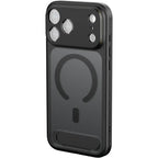 SmallRig 5551 black FilMov photography phone case for iPhone 17 Pro Max, rear angled view with MagSafe ring and kickstand