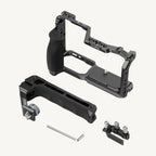 SmallRig 5647 Cage Kit for Nikon ZR package contents: fitted cage, top handle, HDMI and USB-C cable clamp and Allen wrench, exact model on white background