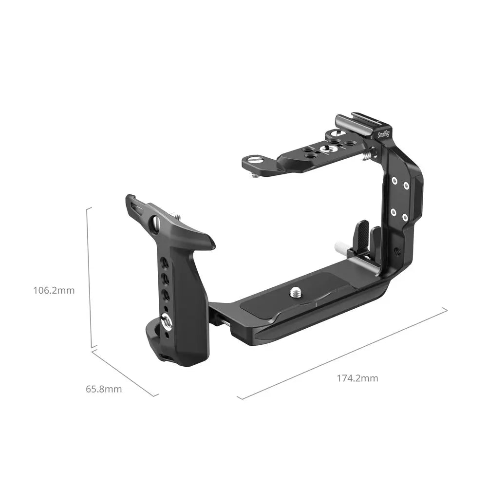 SmallRig 5656 Canon EOS C50 full camera cage with labeled dimensions and mounting interfaces