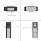 SmallRig 5704B DJI Osmo 360 protective cage showing cold shoe mount, safety lock and 1/4-inch anti-twist thread
