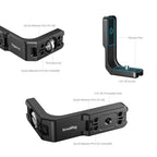 SmallRig 5824 mounting support interface diagram with quick-release ports, thumbscrew and 1/4-inch threaded hole