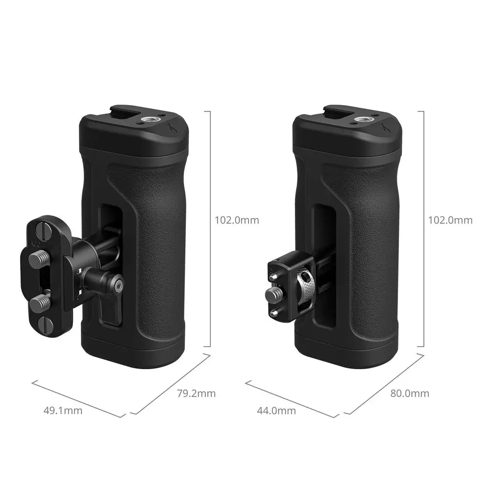 SmallRig 5948 Mini Side Handle Kit with NATO clamp and screw attachment dimensions, 1000 × 1000 px