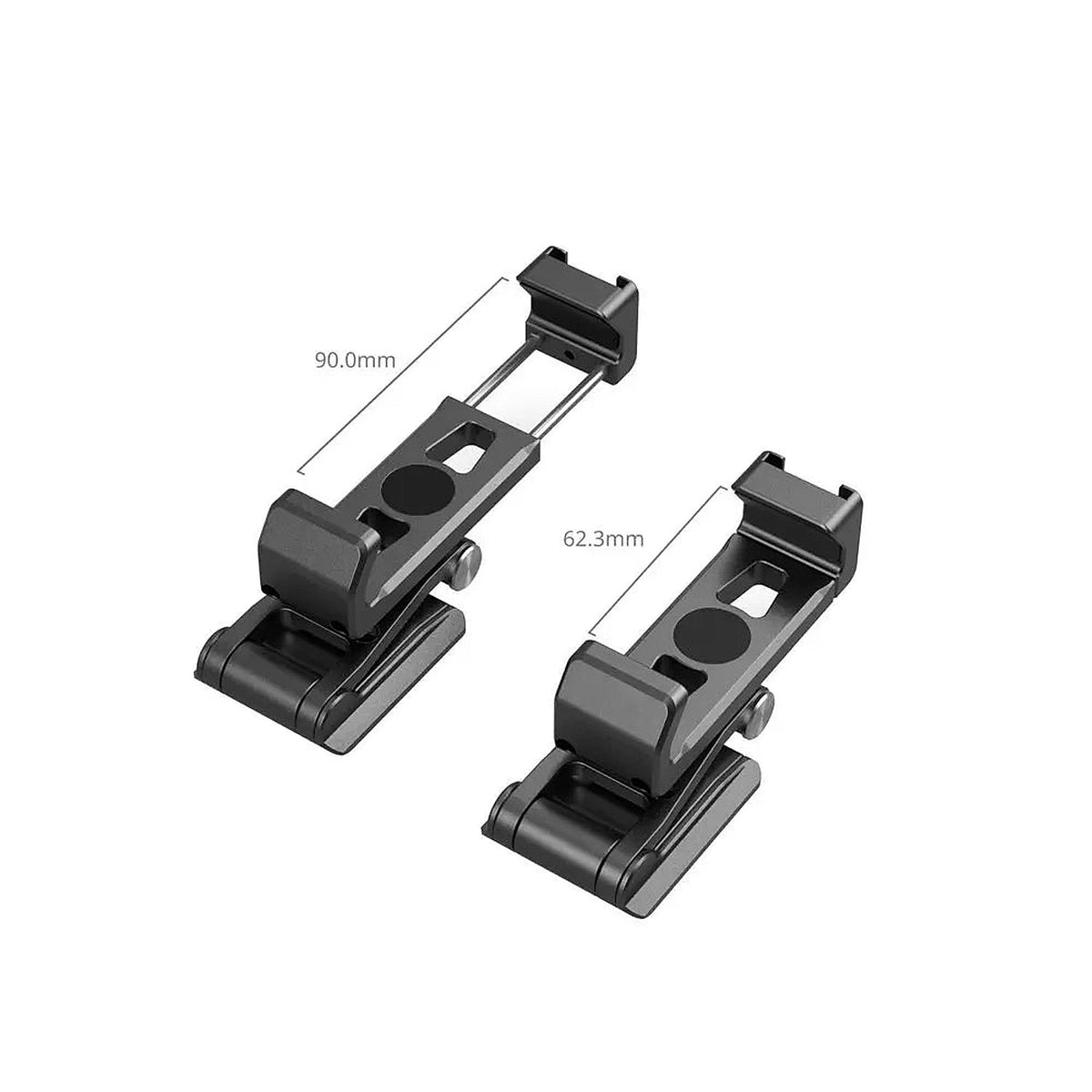 SmallRig Metal Phone Holder with Arca-Swiss Support 4611 — phone holder shown with clamp extended and closed
