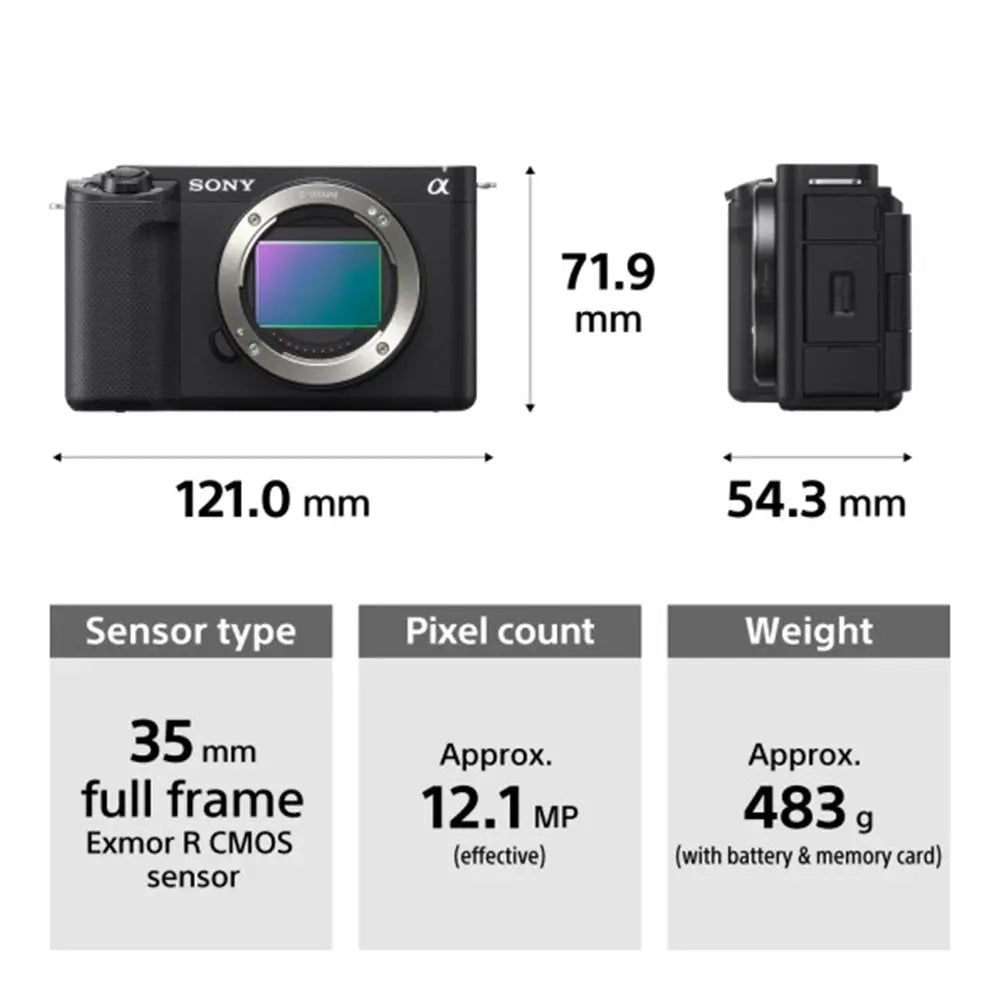 Sony ZV-E1 Full-Frame Vlog Camera with 28-60mm Lens Kit (Black) – product view 3