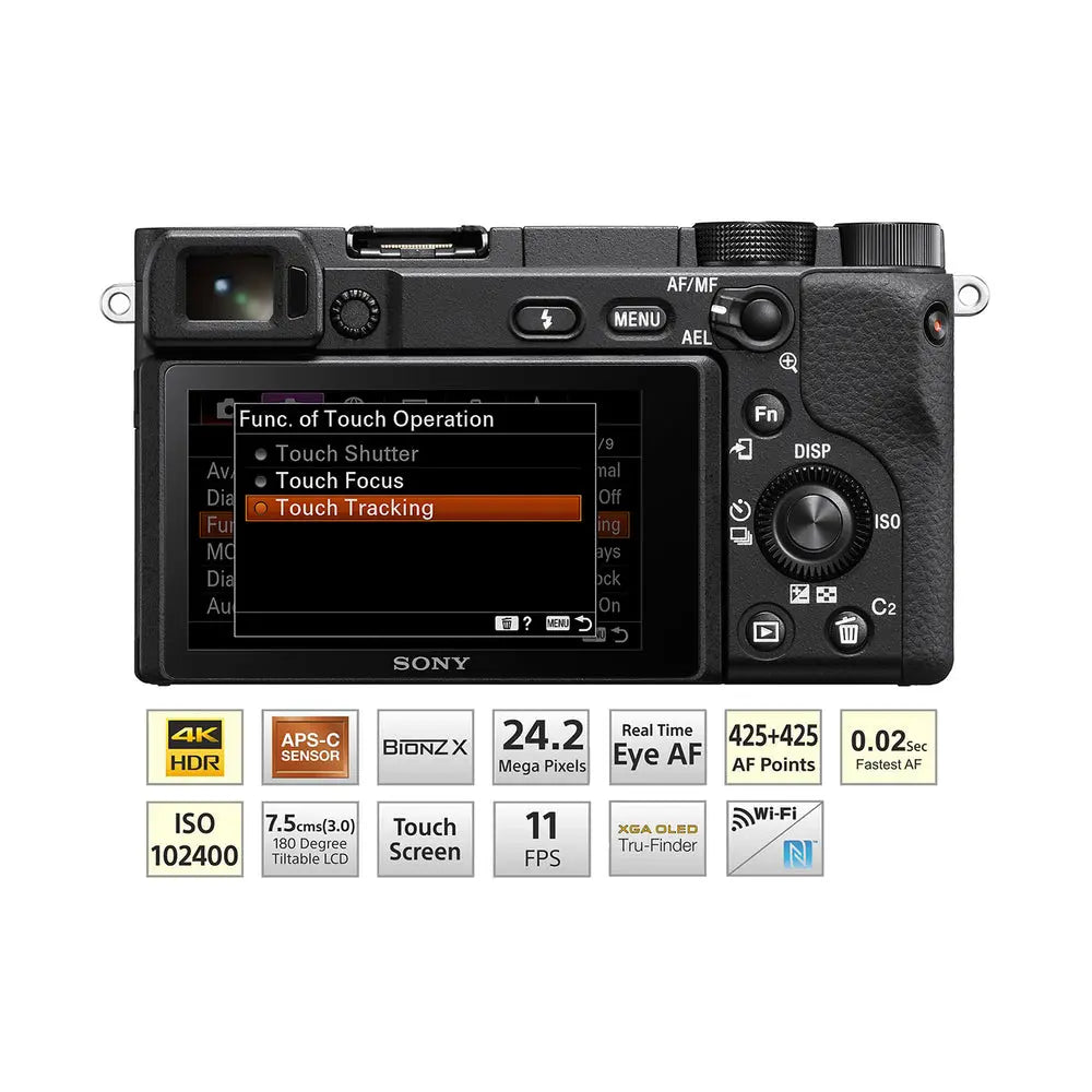 Sony Alpha 6400 Mirrorless Camera with 18-135mm Lens Kit – product view 2