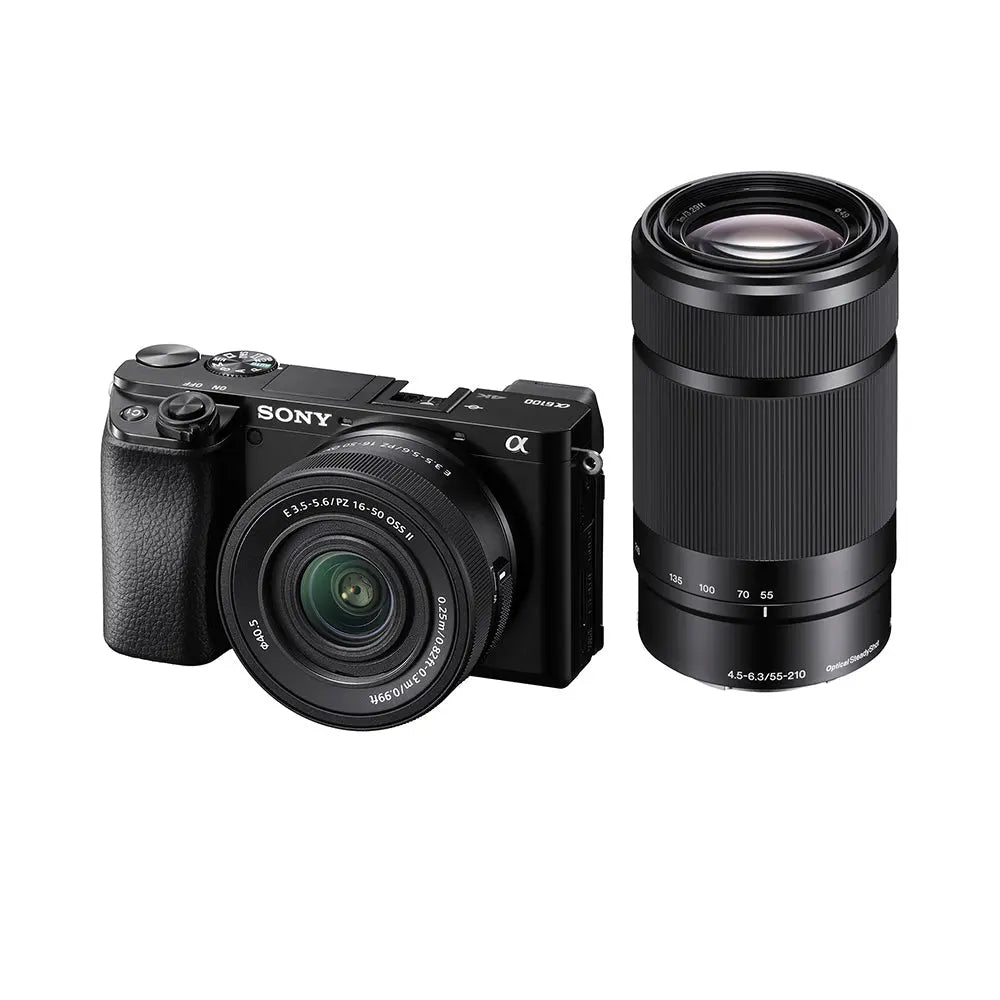 Sony Alpha 6100 Mirrorless Camera with 16-50mm & 55-210mm Lenses – product view 1