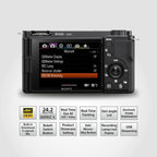 Sony ZV-E10 APS-C Vlog Mirrorless Camera Body (Black) – product view 2