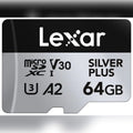Lexar Silver Plus 64GB microSDXC Memory Card, High-Speed Performance for Full HD & 4K Recording Lexar