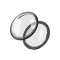 Transparent tempered-glass lens protector pair for Insta360 X4 camera; product-type reference, verify exact TEKTONIC lens guard kit and attachment system before publication