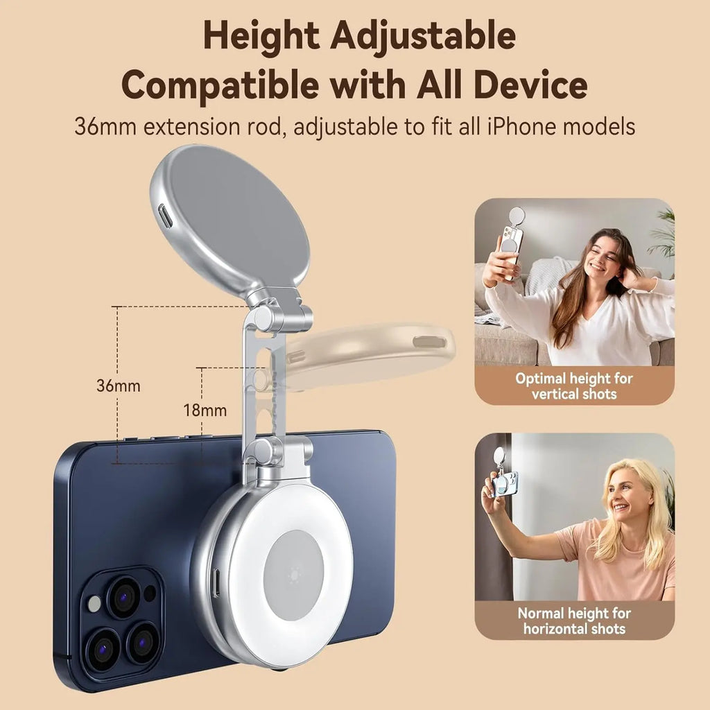 TELESIN C03 Magnetic Selfie Ring Light for Smartphones TELESIN