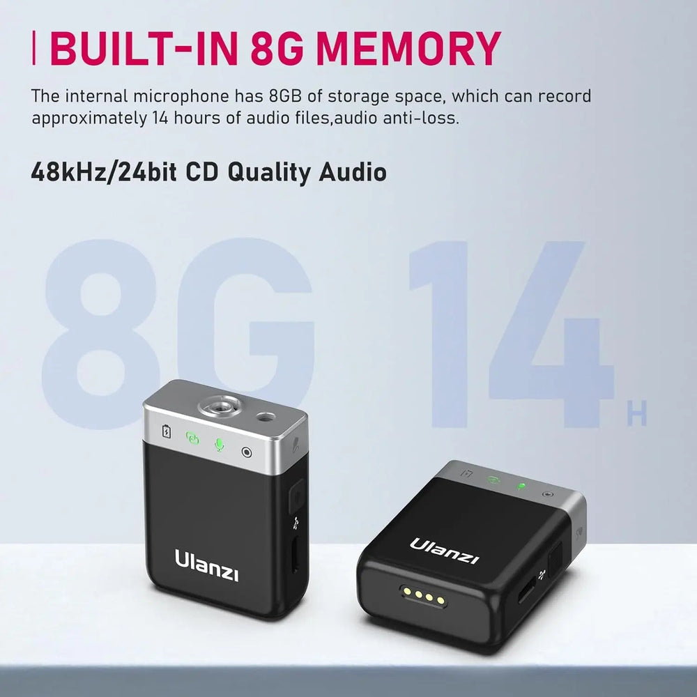 Ulanzi AM18 transmitters with built-in 8GB recording memory