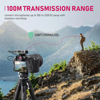 Ulanzi AM18 wireless microphone 100 metre transmission range