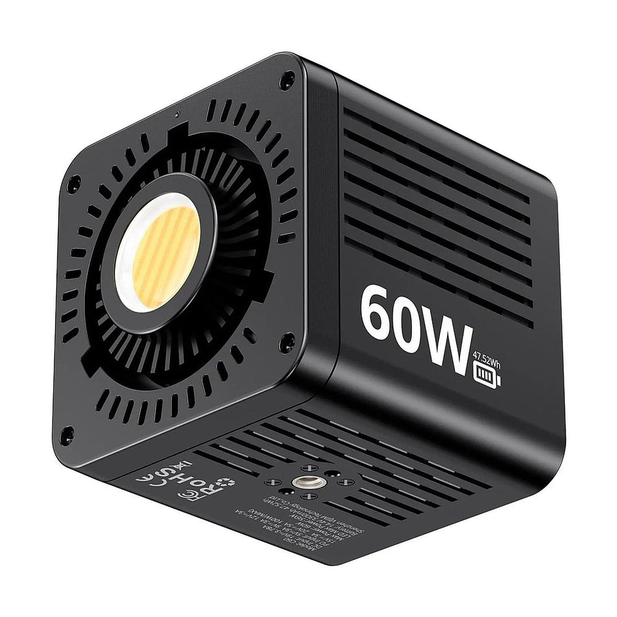 Ulanzi C60 60W bi-color COB LED video light, angled product view against white background