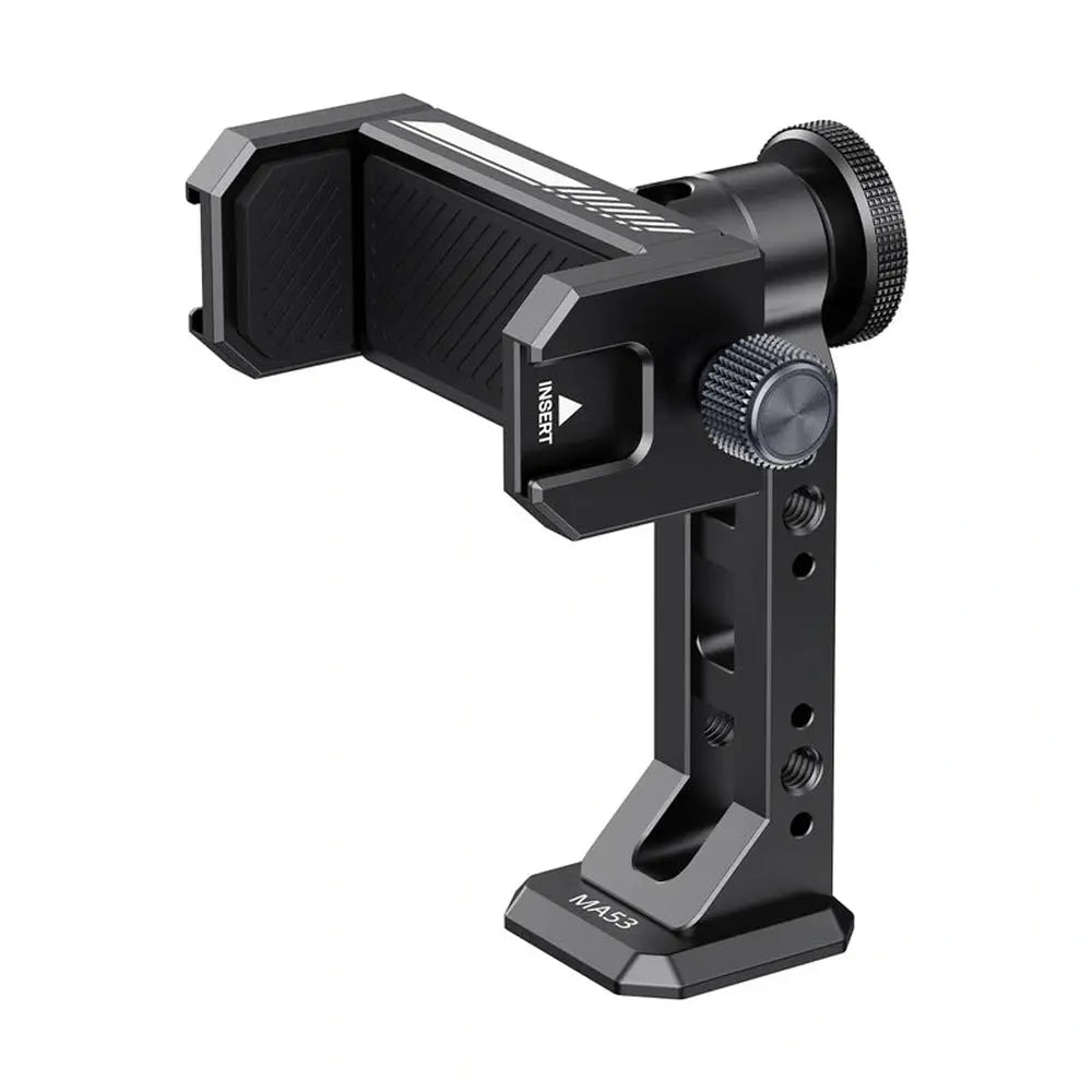Ulanzi MA53 Metal Phone Tripod Mount – Universal Smartphone Adapter with Arca Swiss & Uka Port, Dual Cold Shoe, 360° Rotation Holder for iPhone, Samsung, Vlogging & Video Shooting — product details and alternate view