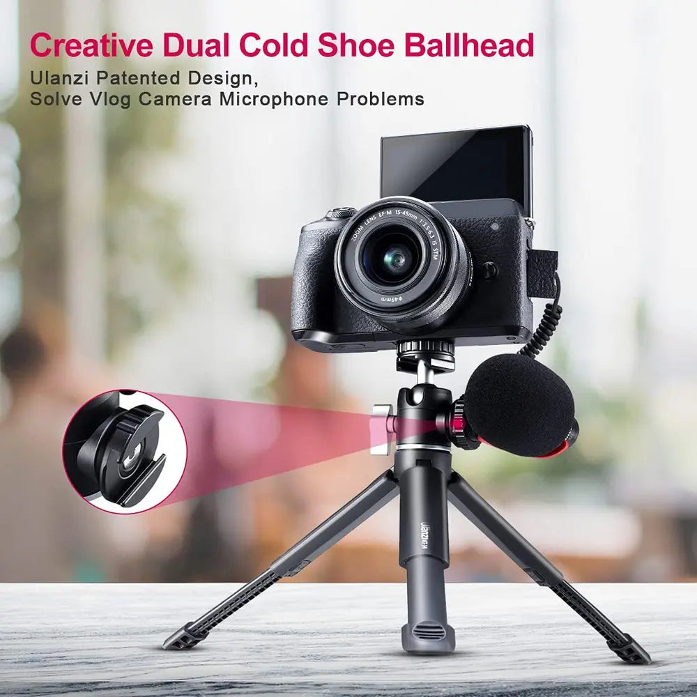 Ulanzi Mini Camera Tripod with 360-Degree Ball Head and Cold Shoe — product details and alternate view