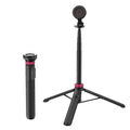 Ulanzi MT-84 black magnetic 61-inch smartphone tripod with pink collar, shown folded and extended with magnetic phone mount on white.