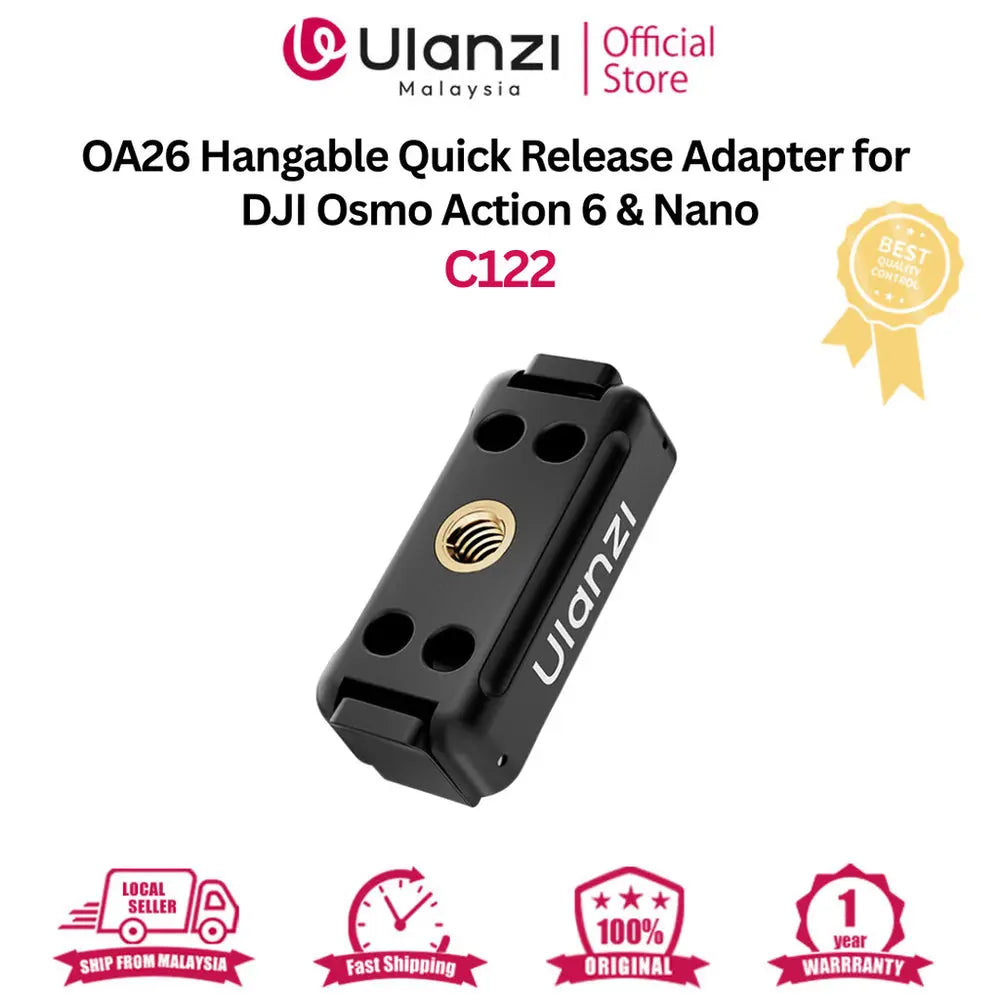 Ulanzi OA26 C122 magnetic quick release adapter for DJI Osmo Action 6 and Osmo Nano, 1000x1000 product view