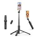 Ulanzi SK27 magnetic smartphone tripod and selfie stick in black with magnetic phone mount, shown extended on a white background.