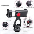 Ulanzi ST-10 metal 360-degree smartphone tripod mount showing rotating clamp, dual cold-shoe ports and quarter-inch thread on white.